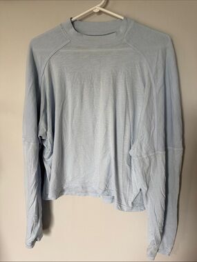 aerie Pale Blue Long-Sleeve Crewneck Long Sleeve Tee